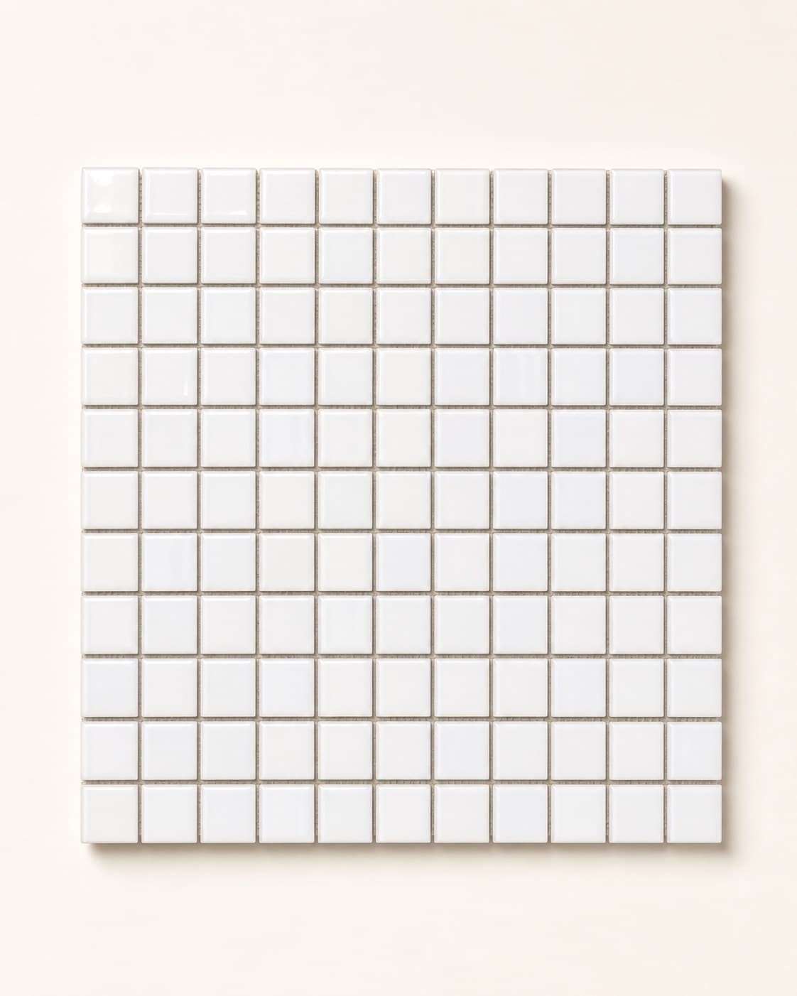 Plain white mosaic