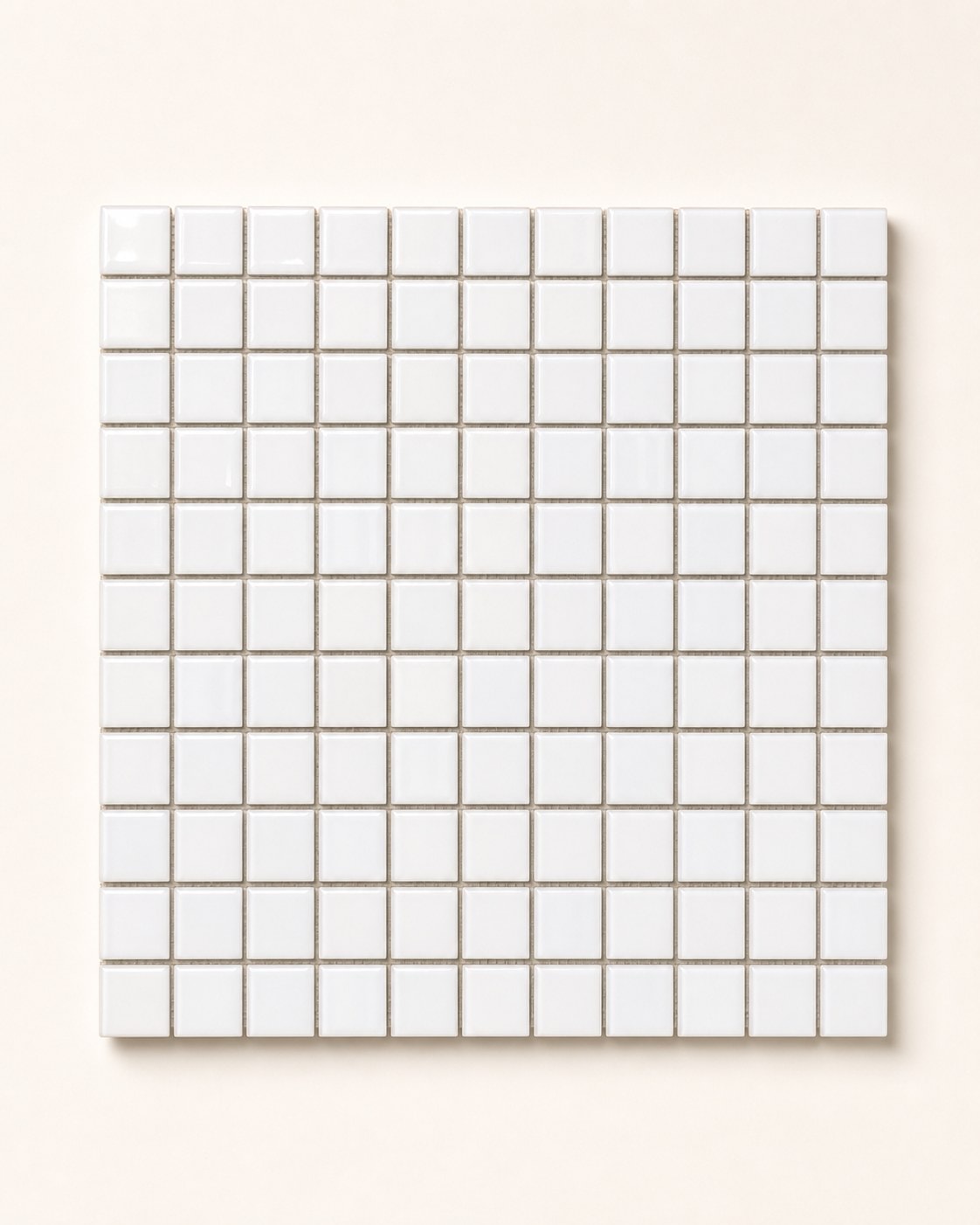 Plain white mosaic