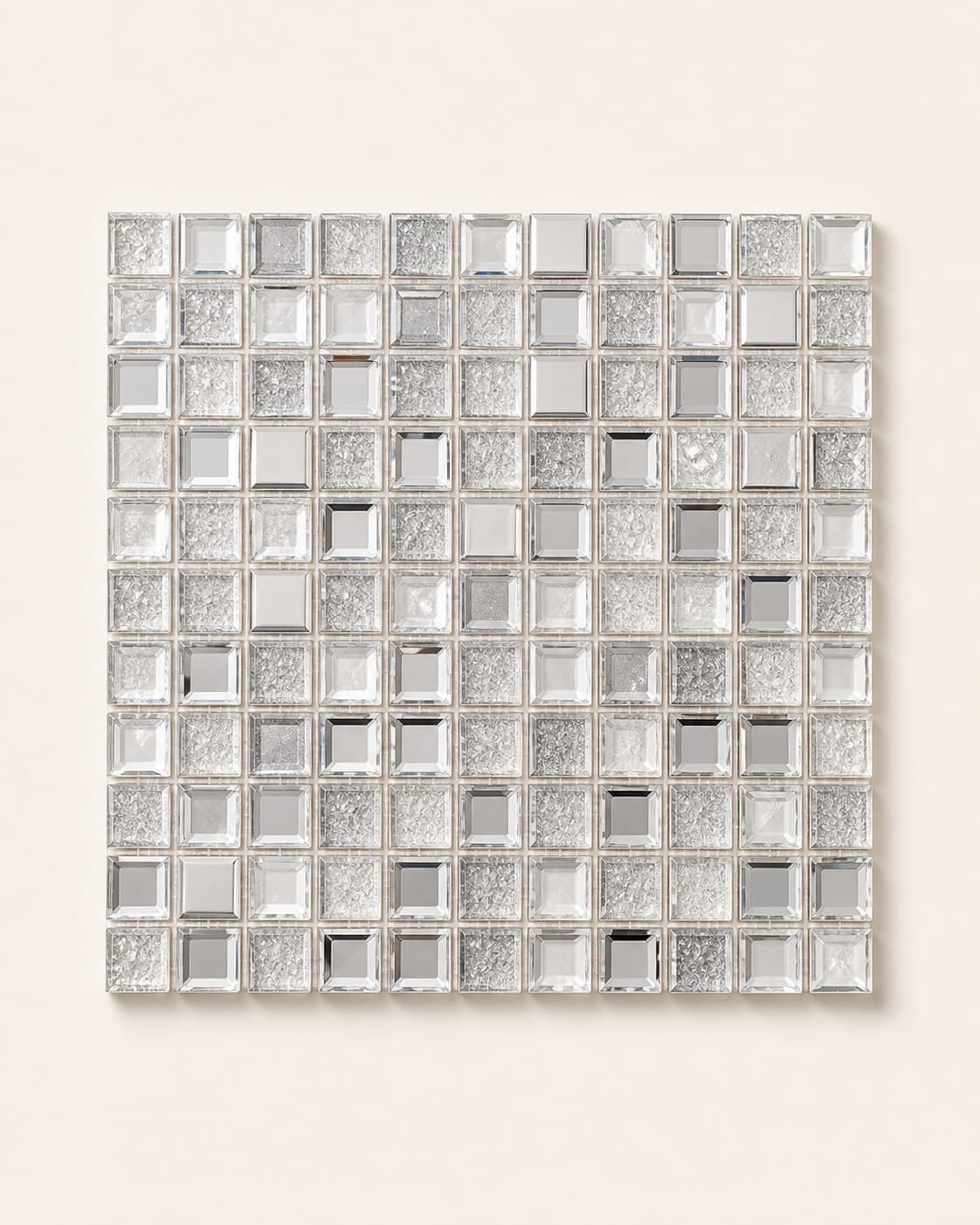 Silver crystal mosaic
