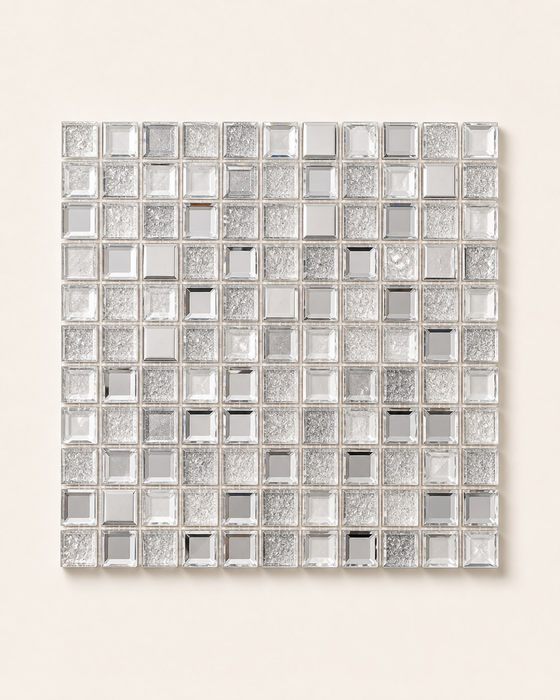 Silver crystal mosaic
